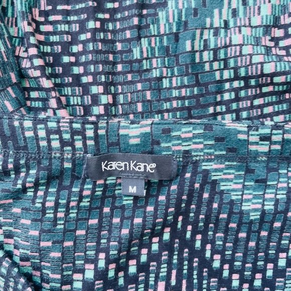 Karen Kane Flare Skirt Geometric Print Stretch Pull On Women's Size Medium - Picture 5 of 8